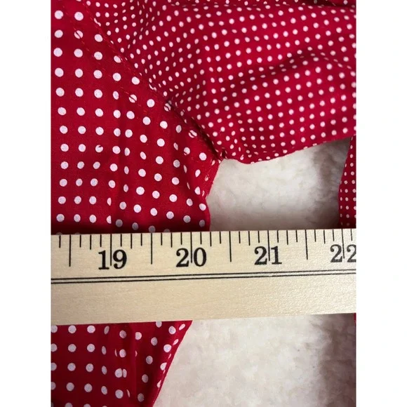Staple Pigeon Red White Polka‎ Dot Patchwork Button Down Shirt Men's Medium - Picture 6 of 9